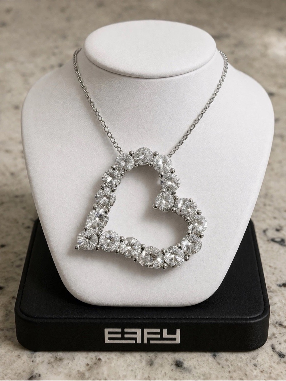 Effy 925 Sterling silver Zircon Heart Pendant/Mom's Gift Stunning/NEW $799